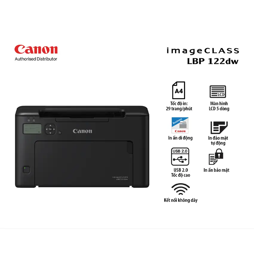 Máy In Canon LBP 122dw - Laser Đen trắng đơn năng