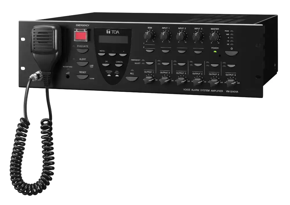 Bộ thông báo 6 vùng 360W: TOA VM-3360VA | Sản phẩm chính hãng
