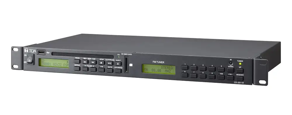 Đầu phát nhạc CD, USB, FM: TOA CD-2011R | Sản phẩm chính hãng