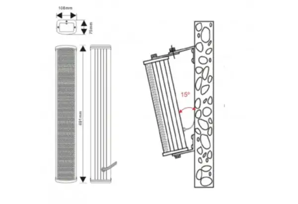 Loa cột công suất 40W LDA CI-825T 4 Loa cột công suất 40W LDA CI-825T