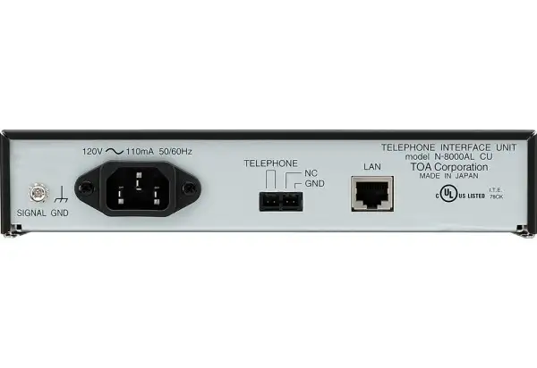Thiết bị giao diện điện thoại Toa N-8000AL 3 Thiết bị giao diện điện thoại Toa N-8000AL