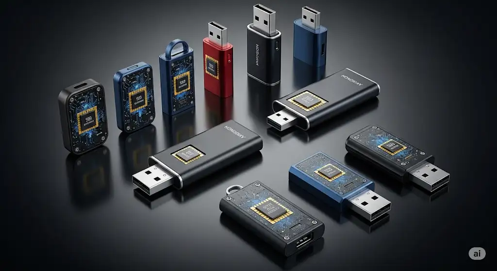 Thiết Bị An Ninh Số - Giải Pháp Bảo Mật Toàn Diện Cho Doanh Nghiệp Hiện Đại 4 Cac thiet bi USB ma hoa phan cung voi chip bao mat