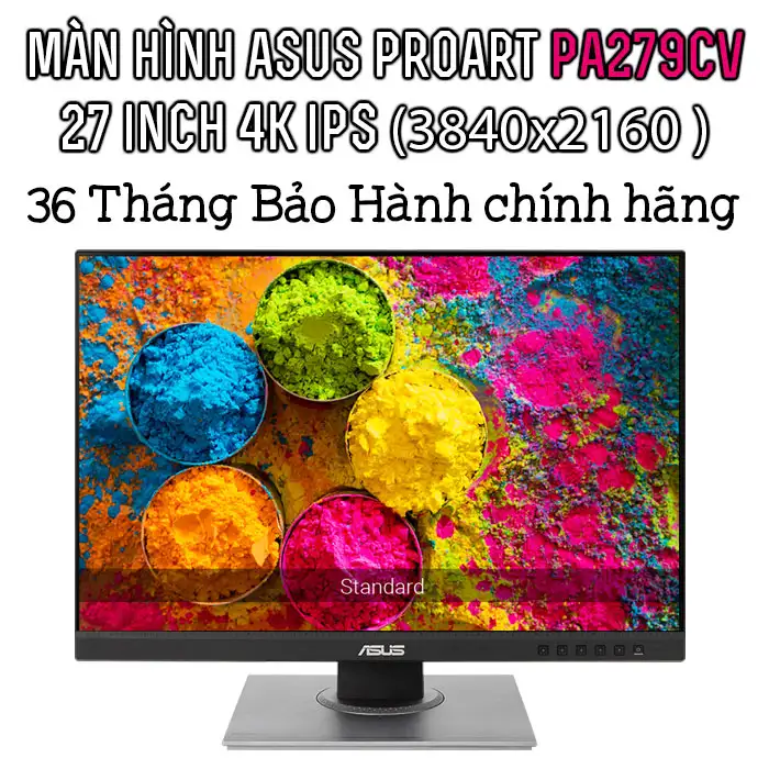 Màn Hình Chuyên Đồ Họa ASUS ProArt PA279CV (27 inch-4K-IPS-100% sRGB-100% Rec. 709-Color Accuracy ΔE < 2-Calman Verified) - Ảnh 3