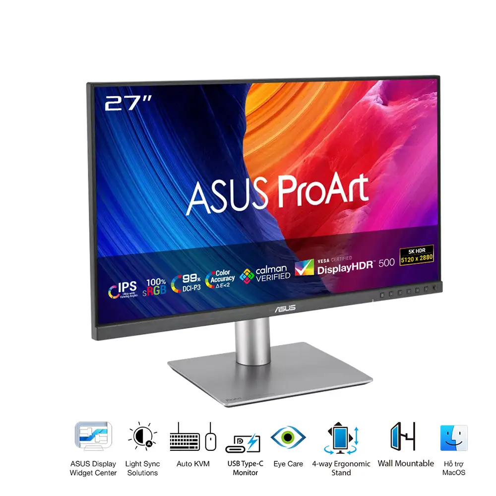Màn Hình Đồ Họa ASUS ProArt PA27JCV (27 inch - IPS - 5K - 60Hz - 5ms - Speaker ) 1 Màn Hình Đồ Họa ASUS ProArt PA27JCV (27 inch - IPS - 5K - 60Hz - 5ms - Speaker )