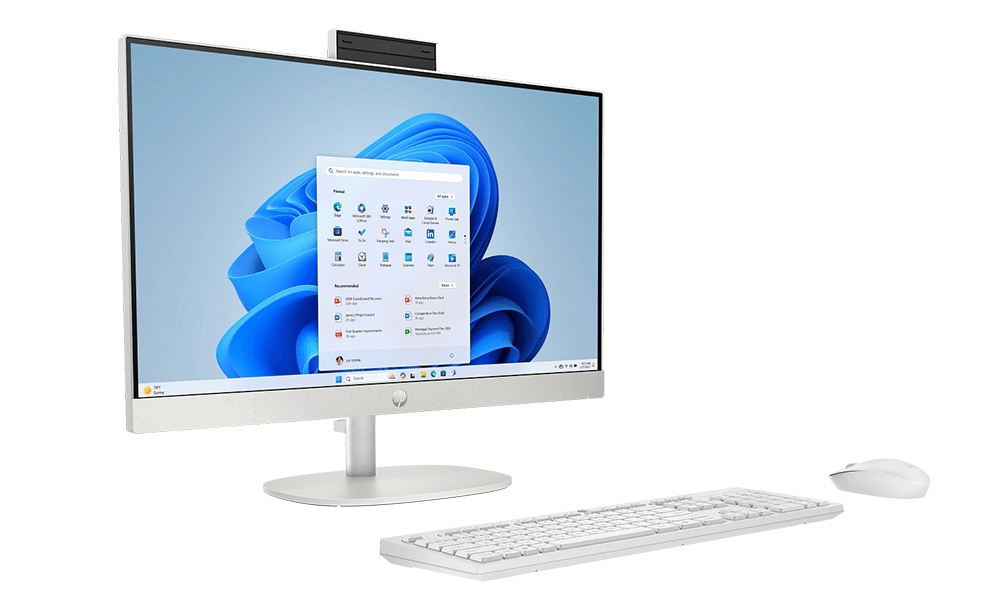 Máy tính để bàn HP All-in-One Desktop AI 24-cr2013d C20CWPA (Intel Core Ultra 5 225U | 16GB | 512GB | Intel UHD | 23.8 inch FHD IPS | Win 11 | Trắng) - Ảnh 3