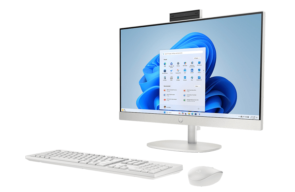 Máy tính để bàn HP All-in-One Desktop AI 24-cr2013d C20CWPA (Intel Core Ultra 5 225U | 16GB | 512GB | Intel UHD | 23.8 inch FHD IPS | Win 11 | Trắng) - Ảnh 2