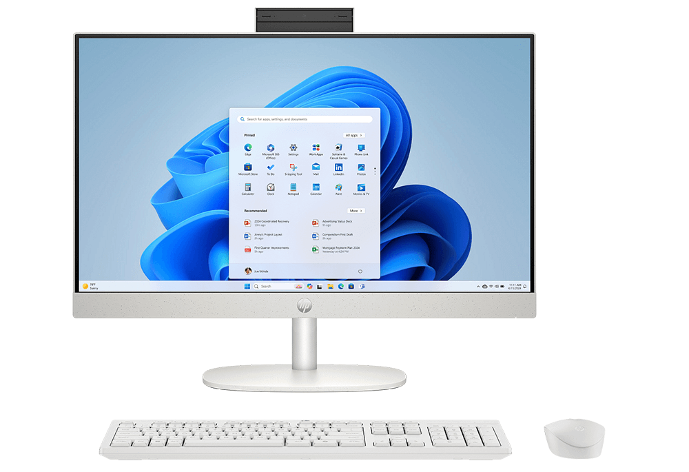 Máy tính để bàn HP All-in-One 24-cr2011d C20C9PA (Intel Core Ultra 7 255U | 16GB | 512GB | Intel UHD | 23.8 inch FHD | Win 11 | Trắng) - Ảnh 4