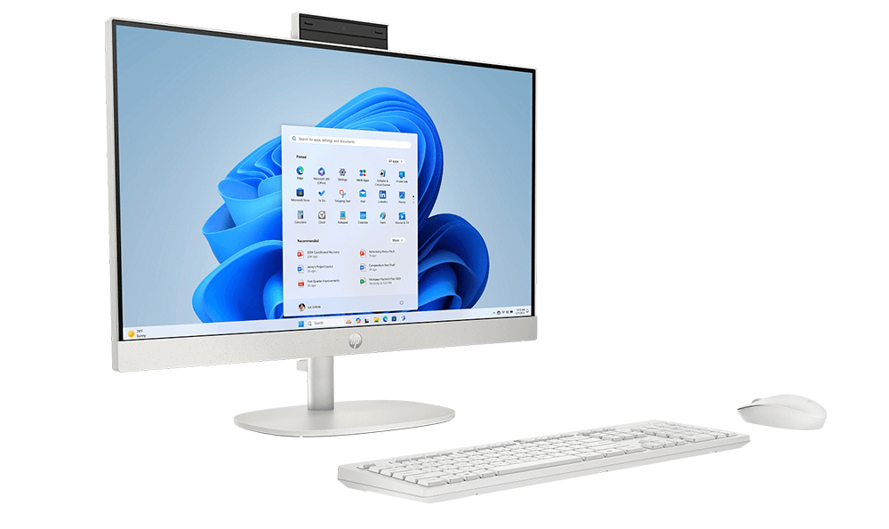 Máy tính để bàn HP All-in-One 24-cr2011d C20C9PA (Intel Core Ultra 7 255U | 16GB | 512GB | Intel UHD | 23.8 inch FHD | Win 11 | Trắng) - Ảnh 3