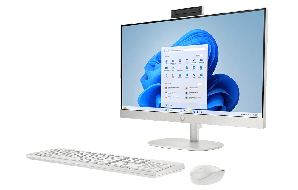 Máy tính để bàn HP All-in-One 24-cr2011d C20C9PA (Intel Core Ultra 7 255U | 16GB | 512GB | Intel UHD | 23.8 inch FHD | Win 11 | Trắng) - Ảnh 2