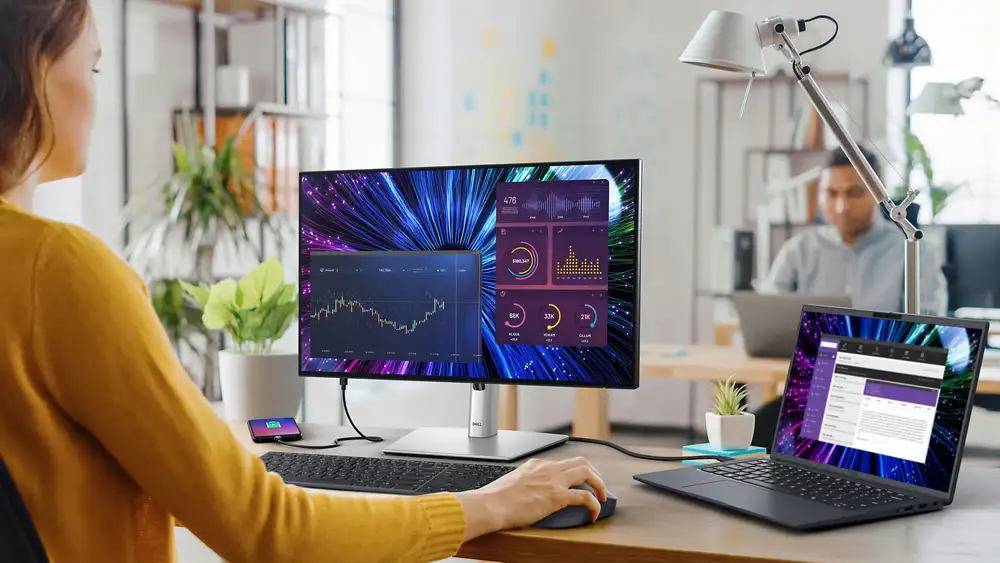 Màn Hình Dell UltraSharp U2424HE (23.8 inch - FHD - IPS - 120Hz - 5ms - DRR - TMDS - USB TypeC - Network RJ45) 3 Màn Hình Dell UltraSharp U2424HE (23.8 inch - FHD - IPS - 120Hz - 5ms - DRR - TMDS - USB TypeC - Network RJ45) - Ảnh 3