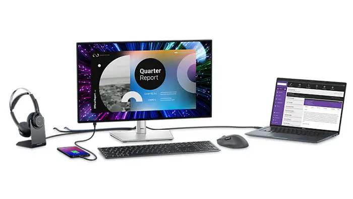 Màn Hình Dell UltraSharp U2424HE (23.8 inch - FHD - IPS - 120Hz - 5ms - DRR - TMDS - USB TypeC - Network RJ45) 6 Màn Hình Dell UltraSharp U2424HE (23.8 inch - FHD - IPS - 120Hz - 5ms - DRR - TMDS - USB TypeC - Network RJ45) - Ảnh 6