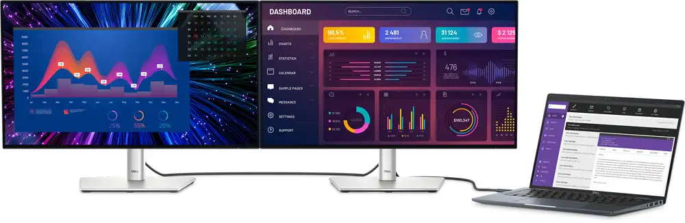 Màn Hình Dell UltraSharp U2424HE (23.8 inch - FHD - IPS - 120Hz - 5ms - DRR - TMDS - USB TypeC - Network RJ45) 8 Màn Hình Dell UltraSharp U2424HE (23.8 inch - FHD - IPS - 120Hz - 5ms - DRR - TMDS - USB TypeC - Network RJ45) - Ảnh 8