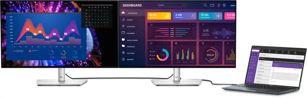 Màn Hình Dell UltraSharp U2724DE (27.0 inch - 2K - IPS - 120Hz - 5ms - USB TypeC - Network RJ45 - Thunderbolt4) 8 Màn Hình Dell UltraSharp U2724DE (27.0 inch - 2K - IPS - 120Hz - 5ms - USB TypeC - Network RJ45 - Thunderbolt4) - Ảnh 8