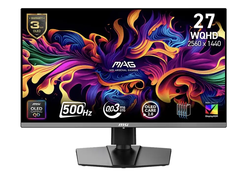 Màn hình MSI MAG 272QP QD-OLED X50 (26.5 inch - QD OLED - 2K - 500Hz - 0.03ms) 1 Màn hình MSI MAG 272QP QD-OLED X50 (26.5 inch - QD OLED - 2K - 500Hz - 0.03ms)