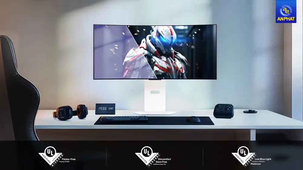 Màn Hình Thông Minh Gaming LG UltraGear 34GX90SA-W (34 inch - OLED - WQHD - 240Hz - 0.03ms - Cong - Speaker) 3 Màn hình LG UltraGear 34GX90SA-W