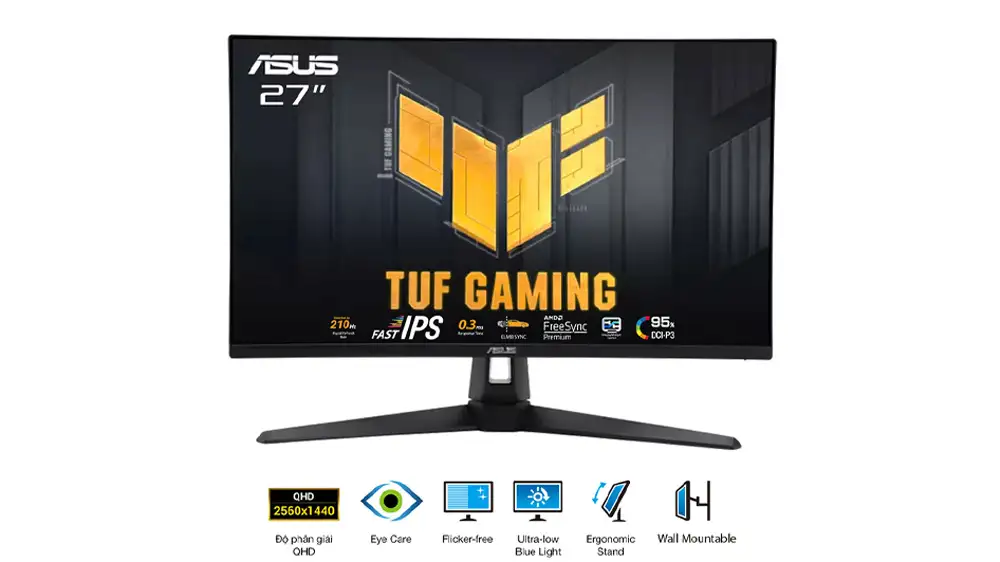 Màn Hình Gaming ASUS TUF Gaming VG27AQ5A (27 inch - IPS - 2K - 210Hz - 1ms - Speaker) 1 Màn Hình Gaming ASUS TUF Gaming VG27AQ5A (27 inch - IPS - 2K - 210Hz - 1ms - Speaker)