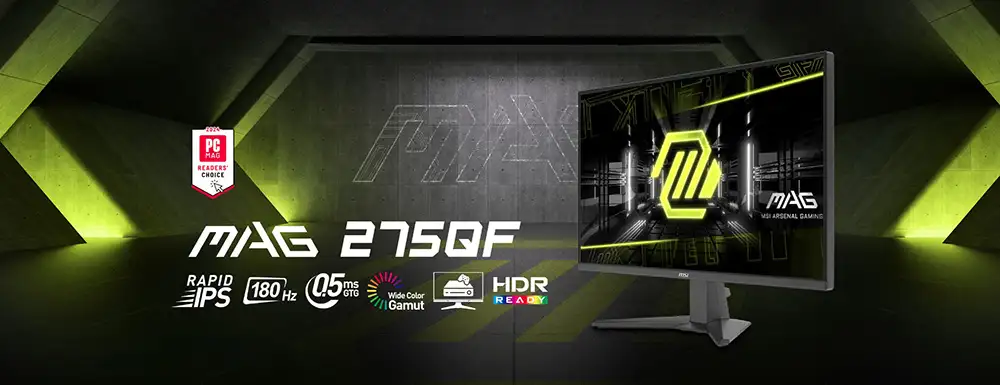 Màn Hình Gaming MSI MAG 275QF (27.0 inch - 2K - IPS - 180Hz - 0.5ms) 1 Màn Hình Gaming MSI MAG 275QF (27.0 inch - 2K - IPS - 180Hz - 0.5ms)