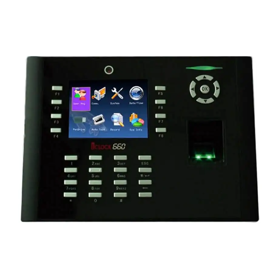 Máy chấm công vân tay và thẻ cảm ứng RONALD JACK ICLOCK 660