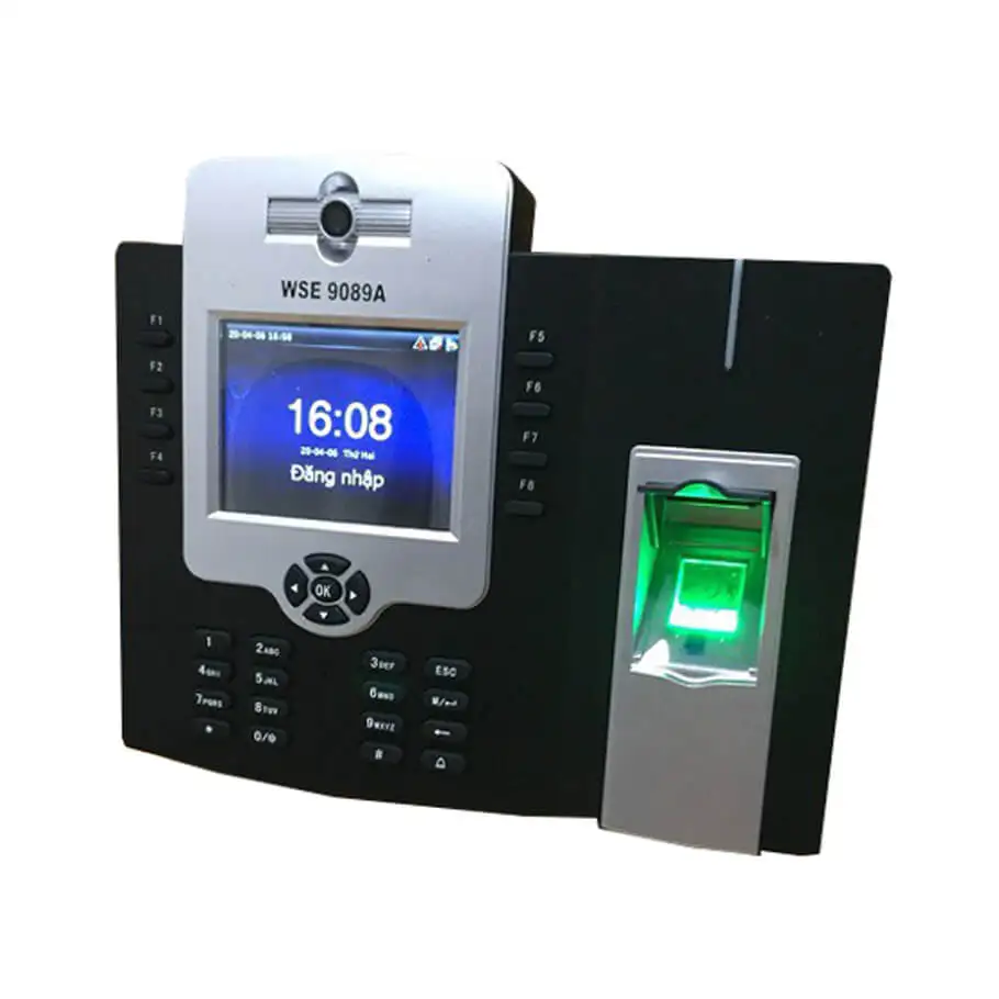Máy chấm công vân tay, thẻ cảm ứng, camera chụp và pin lưu điện WISE EYE WSE-9089A