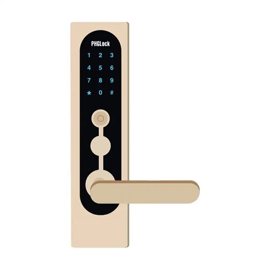 Khóa vân tay điện tử PHGLock FP8136 (Vàng) 1 Khóa vân tay điện tử PHGLock FP8136 (Vàng)