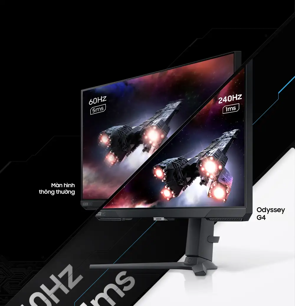 Màn Hình Gaming SAMSUNG Odyssey G4 LS25BG400EEXXV (25.0 inch - FHD - IPS - 240Hz - 1ms - GSync - HDR10) 3 Màn Hình Gaming SAMSUNG Odyssey G4 LS25BG400EEXXV (25.0 inch - FHD - IPS - 240Hz - 1ms - GSync - HDR10) - Ảnh 3
