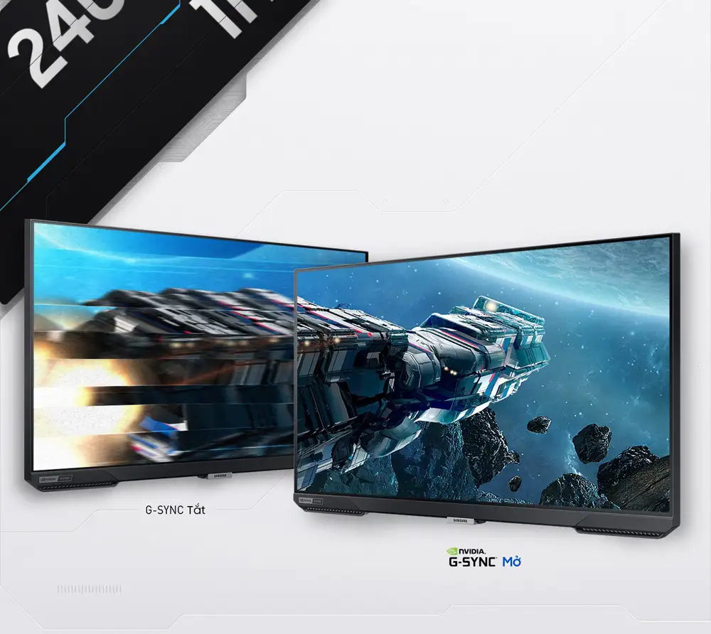 Màn Hình Gaming SAMSUNG Odyssey G4 LS25BG400EEXXV (25.0 inch - FHD - IPS - 240Hz - 1ms - GSync - HDR10) 4 Màn Hình Gaming SAMSUNG Odyssey G4 LS25BG400EEXXV (25.0 inch - FHD - IPS - 240Hz - 1ms - GSync - HDR10) - Ảnh 4