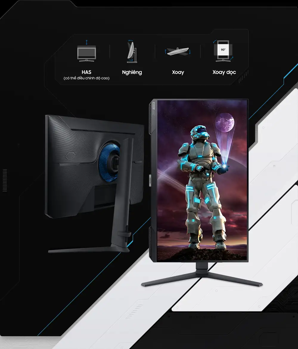 Màn Hình Gaming SAMSUNG Odyssey G4 LS25BG400EEXXV (25.0 inch - FHD - IPS - 240Hz - 1ms - GSync - HDR10) 7 Màn Hình Gaming SAMSUNG Odyssey G4 LS25BG400EEXXV (25.0 inch - FHD - IPS - 240Hz - 1ms - GSync - HDR10) - Ảnh 7