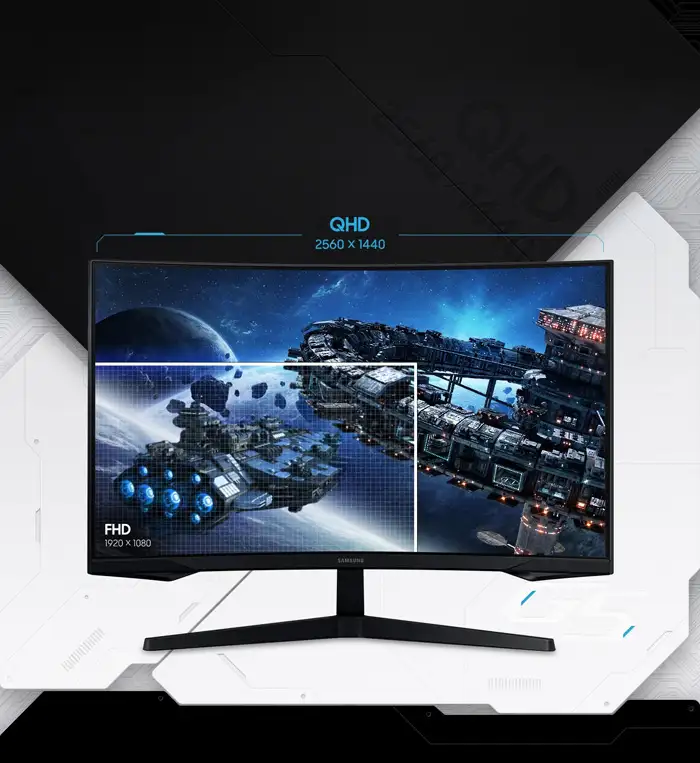 Màn Hình Gaming SAMSUNG Odyssey G5 G55C LS32CG552EEXXV (32.0 inch - 2K - VA - 165Hz - 1ms - FreeSync - HDR10 - Curved) 2 Màn Hình Gaming SAMSUNG Odyssey G5 G55C LS32CG552EEXXV (32.0 inch - 2K - VA - 165Hz - 1ms - FreeSync - HDR10 - Curved) - Ảnh 2