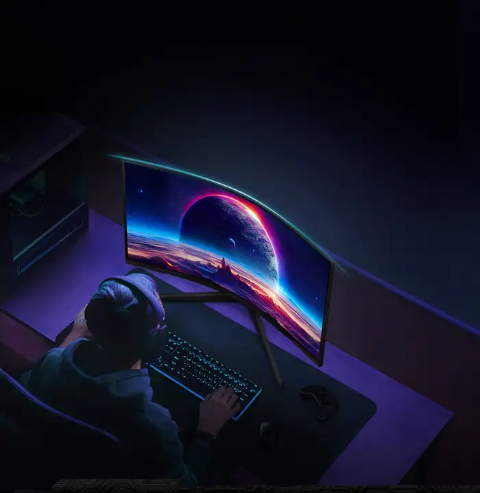 Màn Hình Gaming SAMSUNG Odyssey G5 G55C LS32CG552EEXXV (32.0 inch - 2K - VA - 165Hz - 1ms - FreeSync - HDR10 - Curved) 3 Màn Hình Gaming SAMSUNG Odyssey G5 G55C LS32CG552EEXXV (32.0 inch - 2K - VA - 165Hz - 1ms - FreeSync - HDR10 - Curved) - Ảnh 3