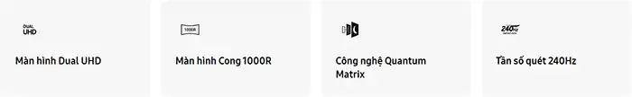 Màn Hình Gaming SAMSUNG Odyssey Neo G9 G95NC LS57CG952NEXXV (Cong - 57 inch - VA - DUHD - 240Hz - 1ms) 2 Màn Hình Gaming SAMSUNG Odyssey Neo G9 G95NC LS57CG952NEXXV