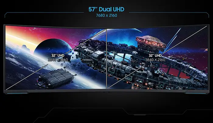 Màn Hình Gaming SAMSUNG Odyssey Neo G9 G95NC LS57CG952NEXXV (Cong - 57 inch - VA - DUHD - 240Hz - 1ms) 4 Màn Hình Gaming SAMSUNG Odyssey Neo G9 G95NC LS57CG952NEXXV