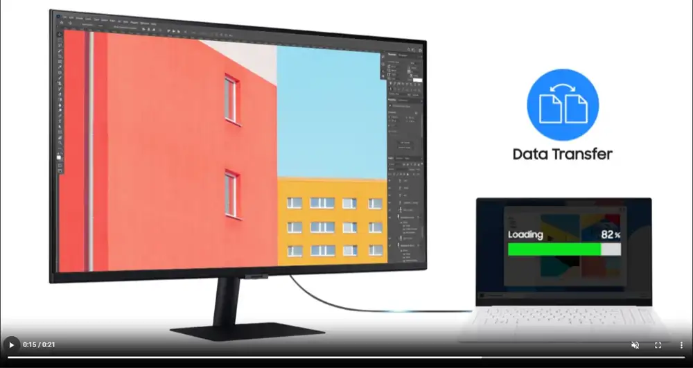 Màn Hình Đồ Họa SAMSUNG ViewFinity S8 LS32B800PXEXXV (32.0 inch - 4K - IPS - 60Hz - 5ms - USB TypeC - Network RJ45) 7 Màn Hình Đồ Họa SAMSUNG ViewFinity S8 LS32B800PXEXXV (32.0 inch - 4K - IPS - 60Hz - 5ms - USB TypeC - Network RJ45) - Ảnh 7