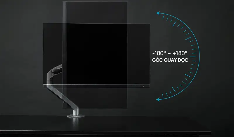 Giá Đỡ 2 Màn Hình Human Motion T6 Pro DUAL (17- 32 inch) Màu Đen Xám 9 Human Motion T6 Pro - Dual hỗ trợ nâng gập đa năng