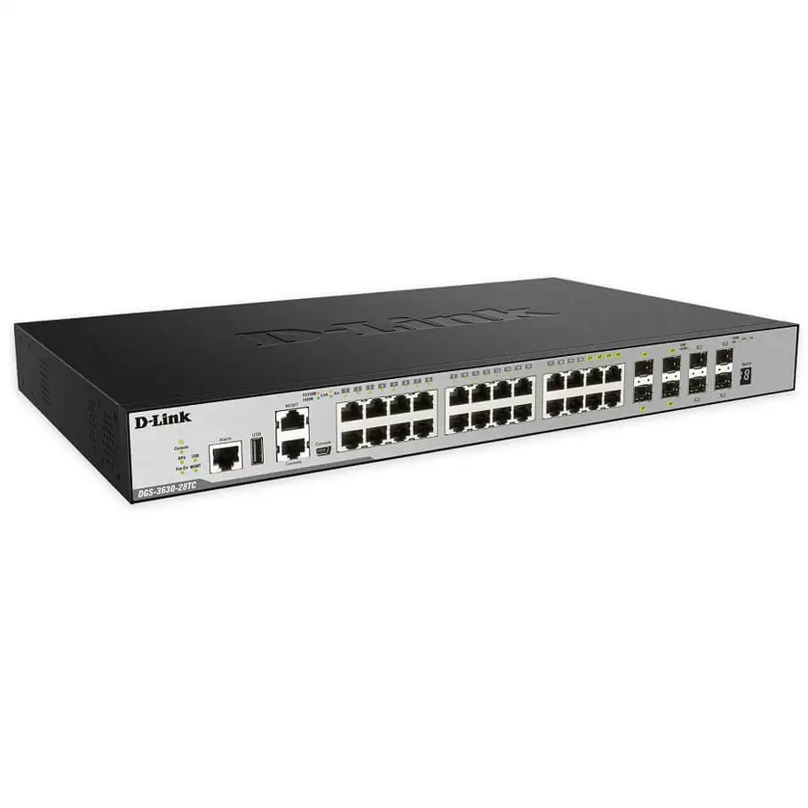 24-Port GE Stackable Managed Switch D-Link DGS-3630-28TC
