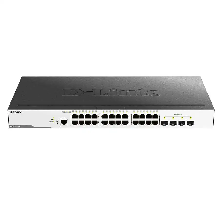 24-port Gigabit Managed Switch D-Link DGS-3000-28L