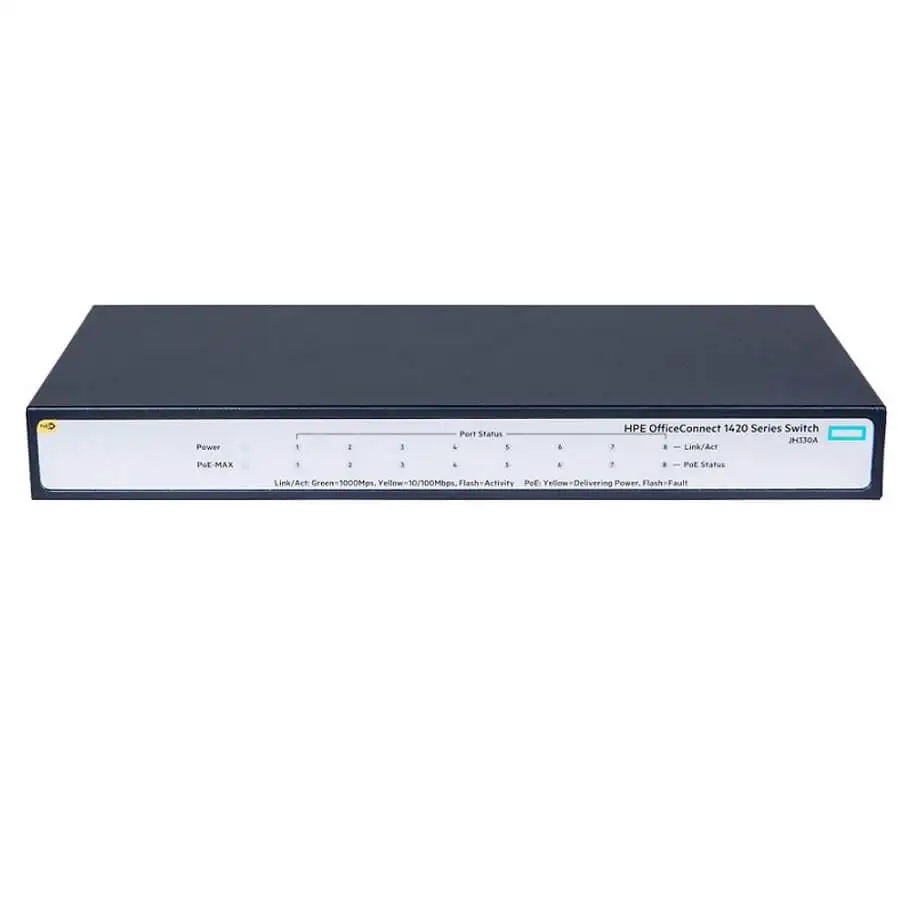 HPE 1420 OfficeConnect 8-port GE PoE+ Switch JH330A 1 HPE 1420 OfficeConnect 8-port GE PoE+ Switch JH330A