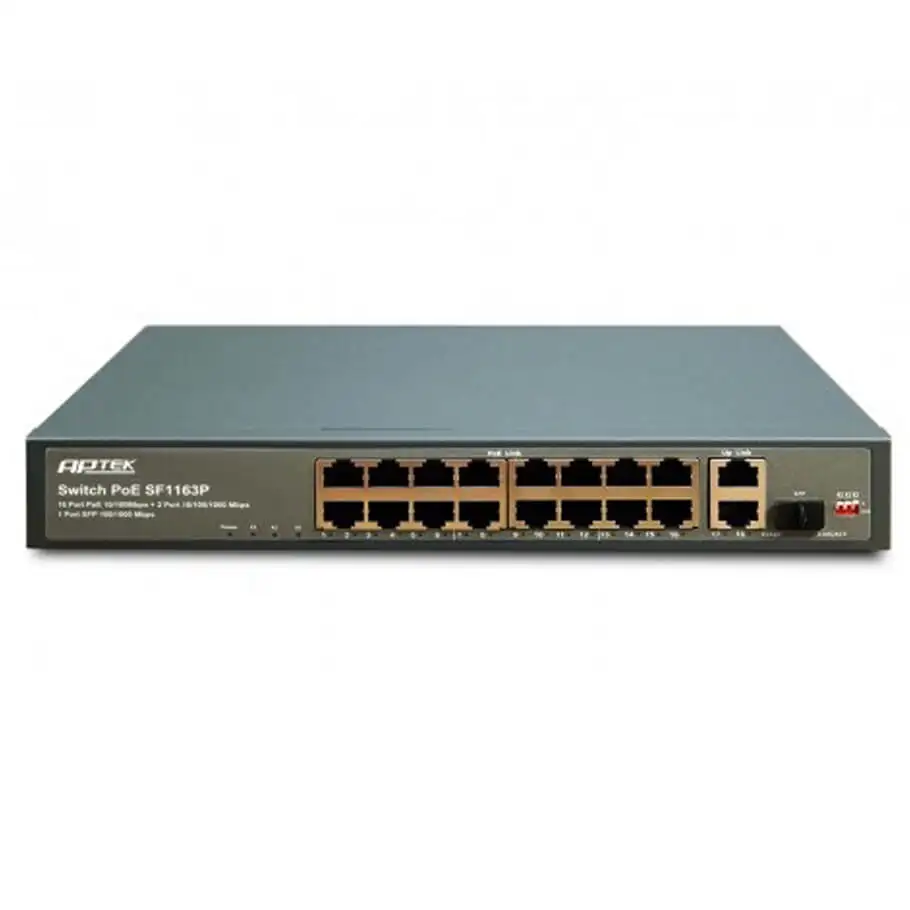 16-Port 10/100Mbps PoE Switch APTEK SF1163P 1 16-Port 10/100Mbps PoE Switch APTEK SF1163P