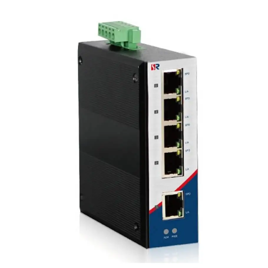 5-port Industrial DIN-Rail PoE Switch WINTOP YT-RS205-1F4T-AT