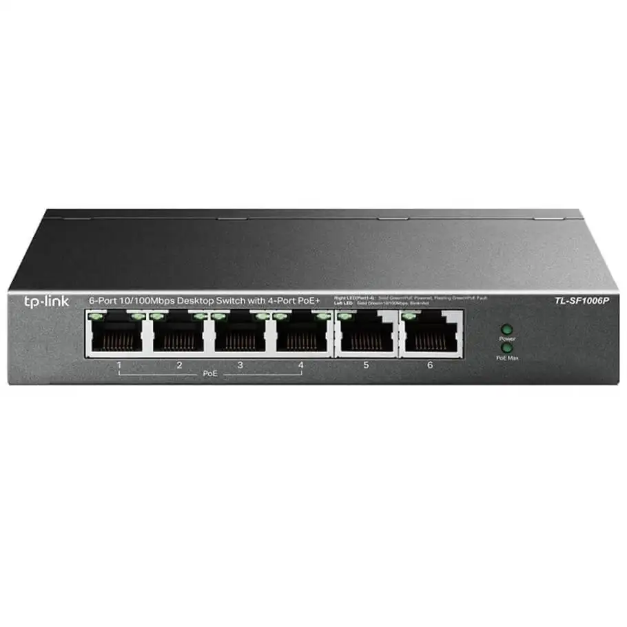 6-port FE with 4-port PoE+ Switch TP-LINK TL-SF1006P