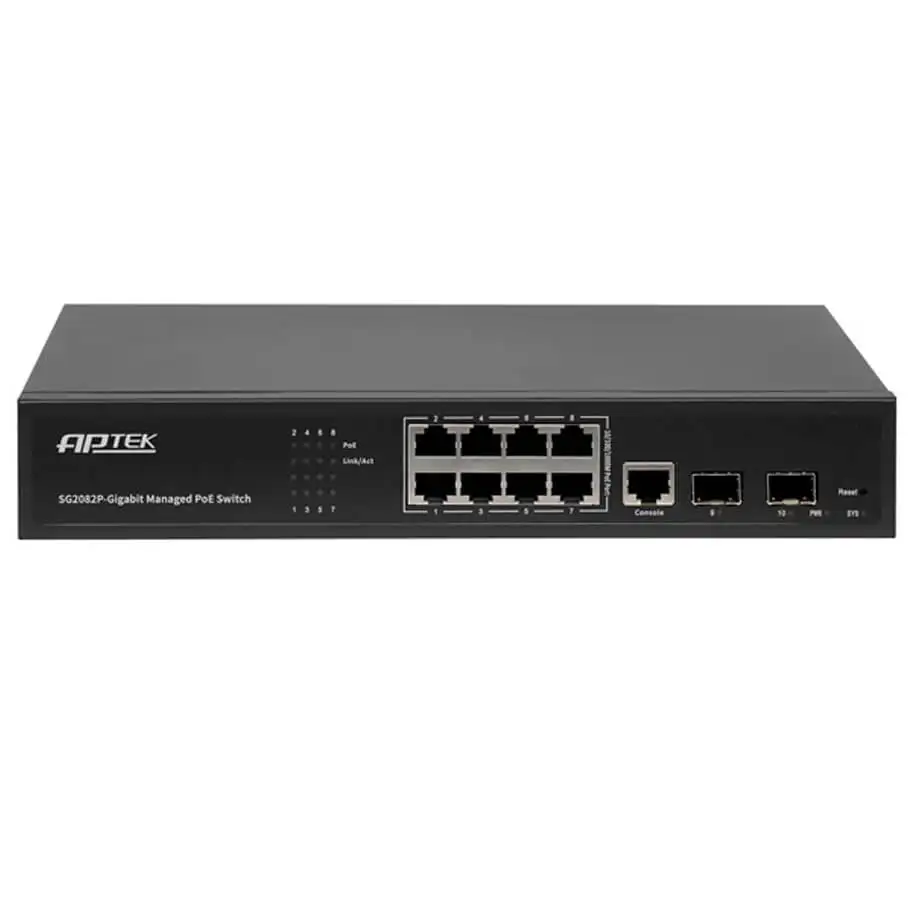 8-Port PoE L2 Managed Gigabit Switch APTEK SG2082P