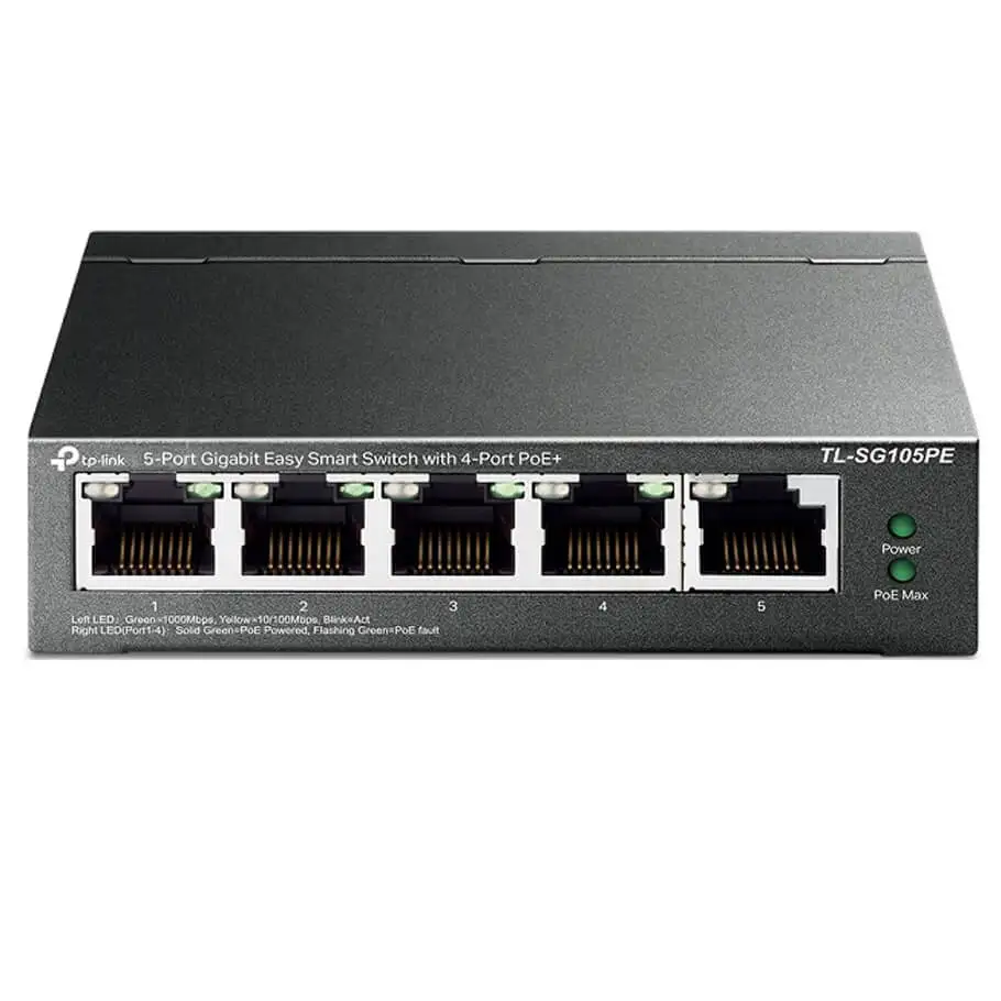 5-Port GE with 4-Port PoE+ Switch TP-LINK TL-SG105PE