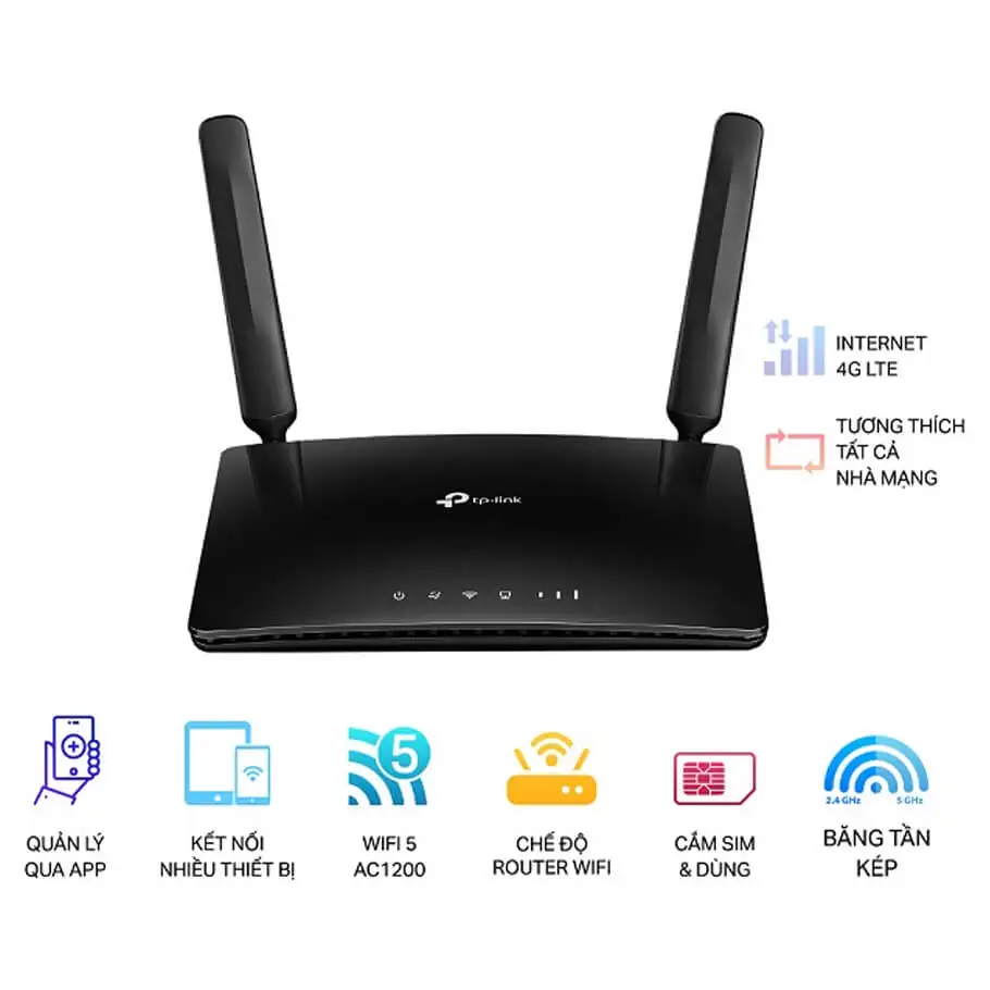 AC1200 Wifi Dual Band 4G LTE Router TP-LINK Archer MR400
