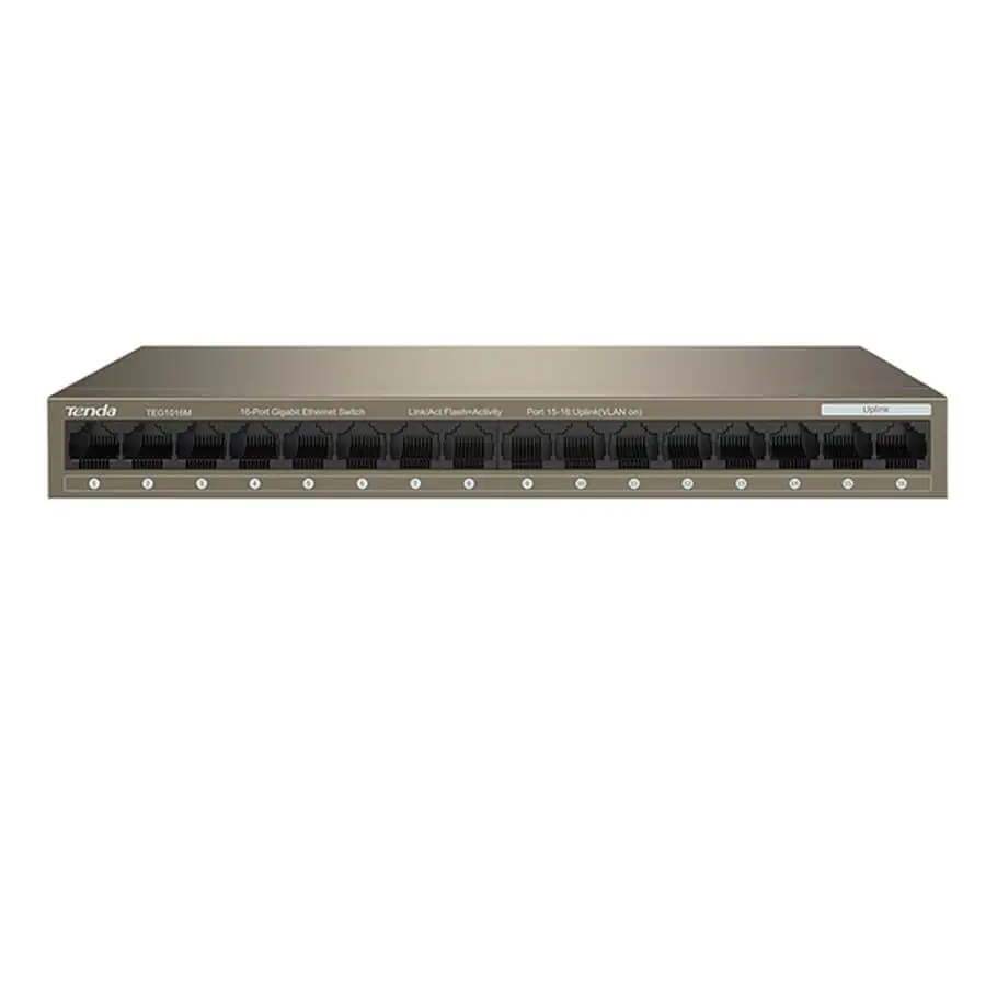 16-Port Gigabit Desktop Switch TENDA TEG1016M 1 16-Port Gigabit Desktop Switch TENDA TEG1016M