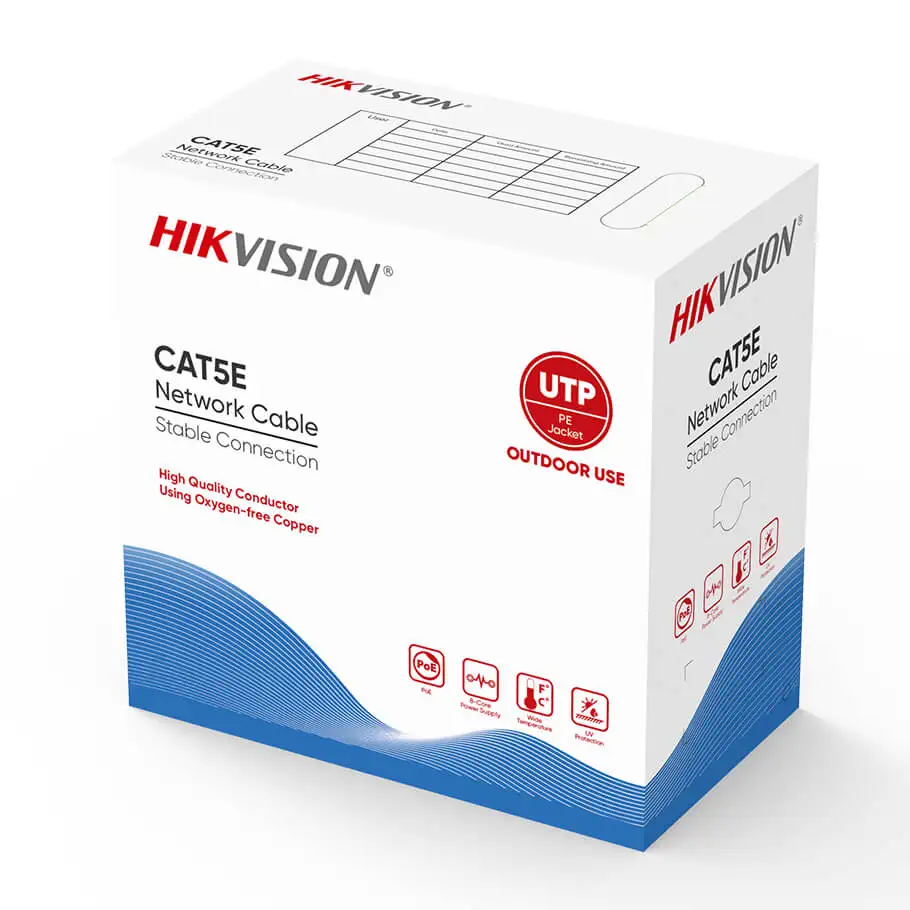 Cáp mạng Cat5E UTP Outdoor HIKVISION DS-1LN5EO-UU/E