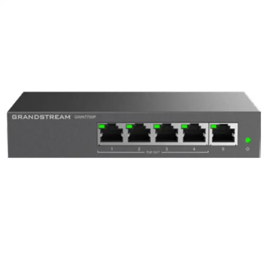 Switch 5 cổng PoE Gigabit Grandstream GWN7700P 1 Switch 5 cổng PoE Gigabit Grandstream GWN7700P