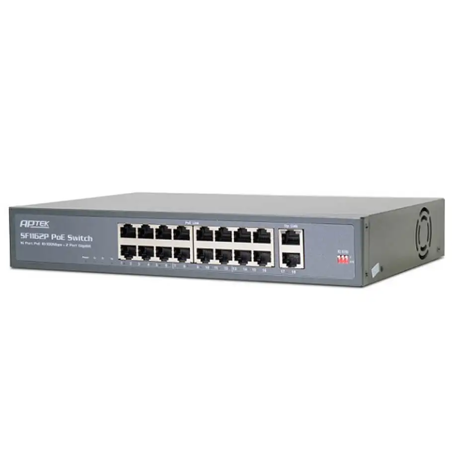 16-Port 10/100Mbps PoE Switch APTEK SF1162P 1 16-Port 10/100Mbps PoE Switch APTEK SF1162P