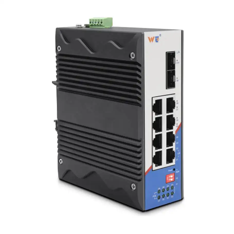 8-port 10/100/1000BaseT-(X) Industrial DIN-Rail PoE Switch WINTOP YT-RS6310-2GF8GT-8POE