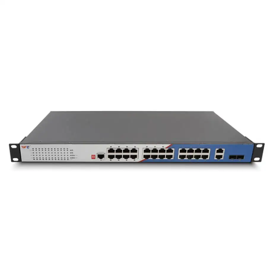 24-port 10/100/1000BaseT-(X) Industrial DIN-Rail PoE Switch WINTOP YT-CM6328-2GF26GT-24POE