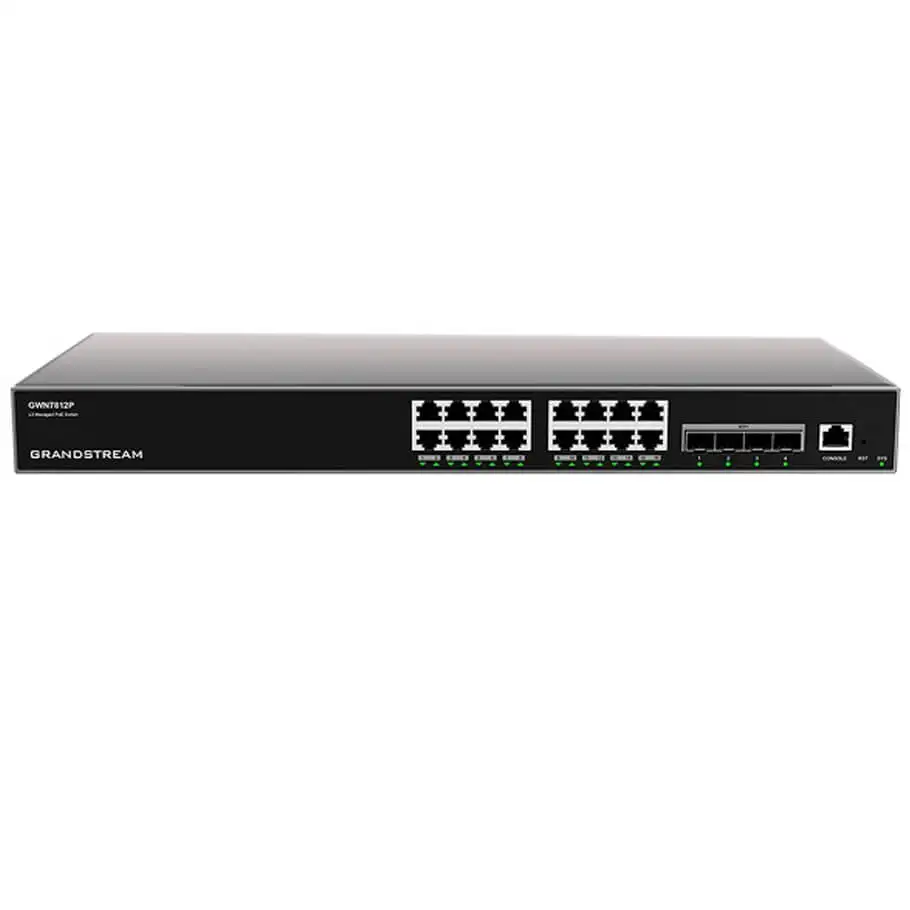 16-Port Gigabit PoE Layer 3 Switch Grandstream GWN7812P