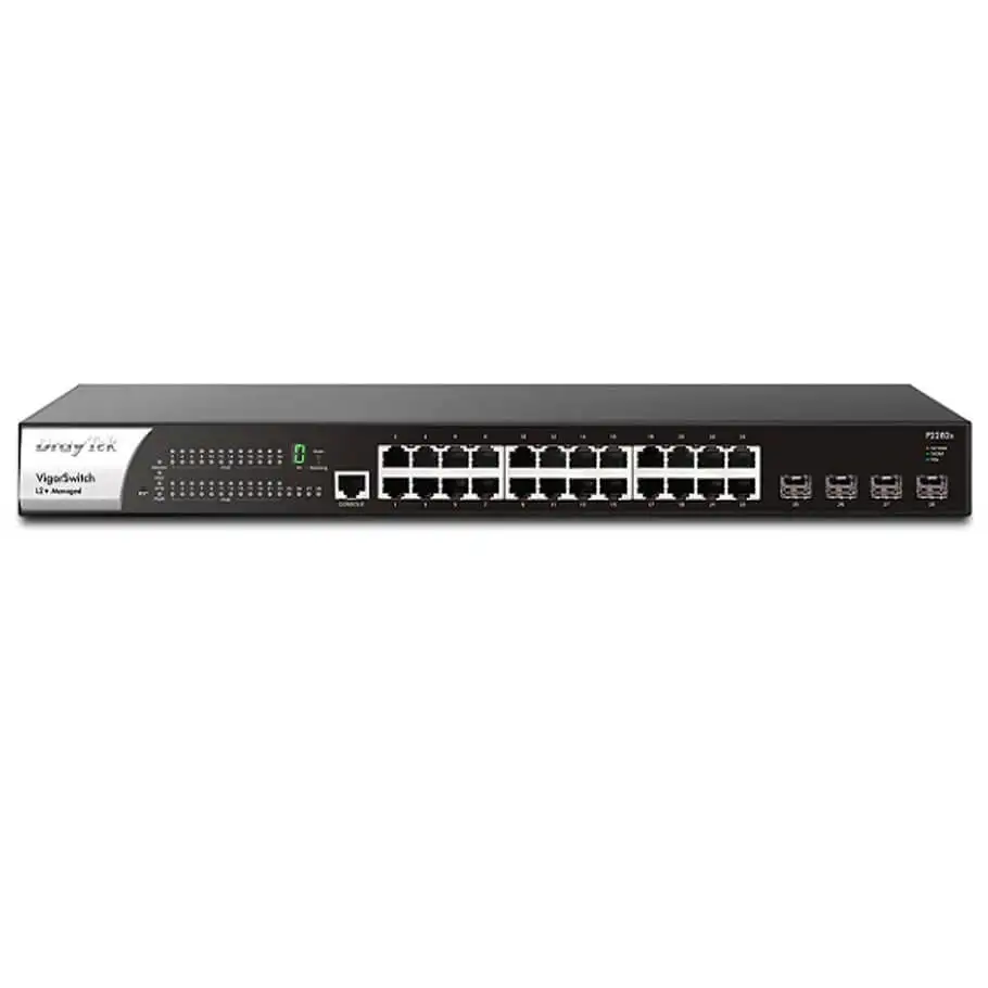 24-Port GE PoE L2+ Switch DrayTek VigorSwitch P2282x 1 24-Port GE PoE L2+ Switch DrayTek VigorSwitch P2282x